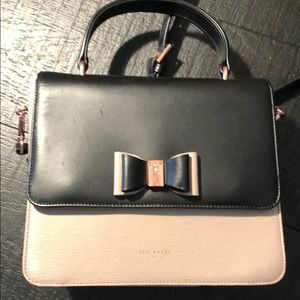 Ted Baker Black and Tan Leather Bag